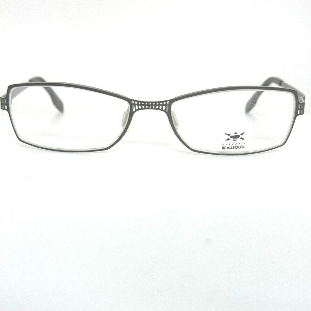 BeauSoleil 53-17-136 Black Gray‎ Acetate Eyeglasses FRAMES ONLY H14649